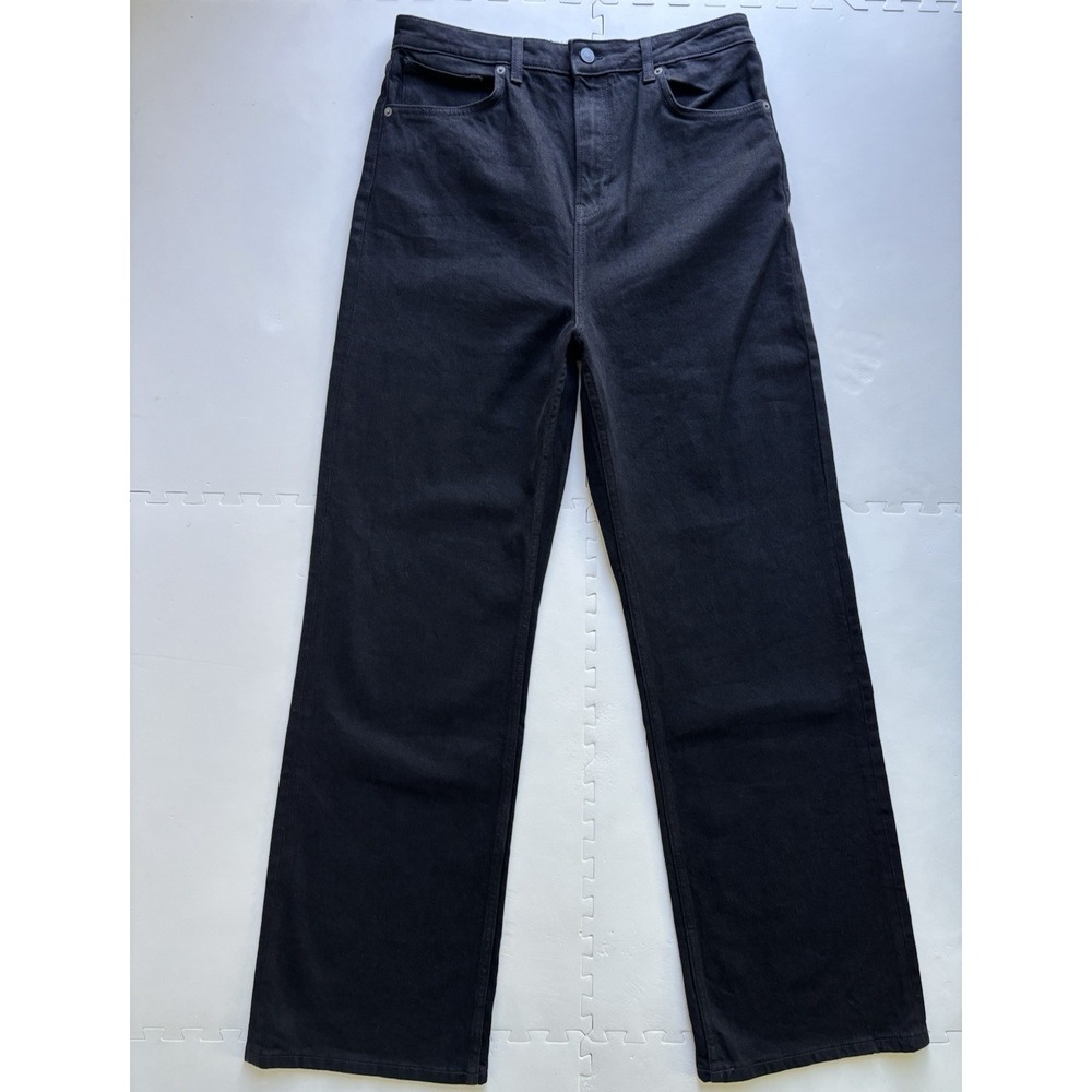 REFORMATION Womens Jeans Wilder Stretch High Rise Wide Leg Denim - Size 31 Blk